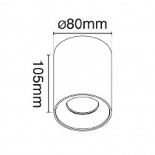 Σποτ οροφής κύλινδρος GU10 μαύρο-χρυσό VK/03086CE/BGD - second view